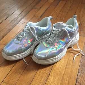 Holographic Chunky Sneakers